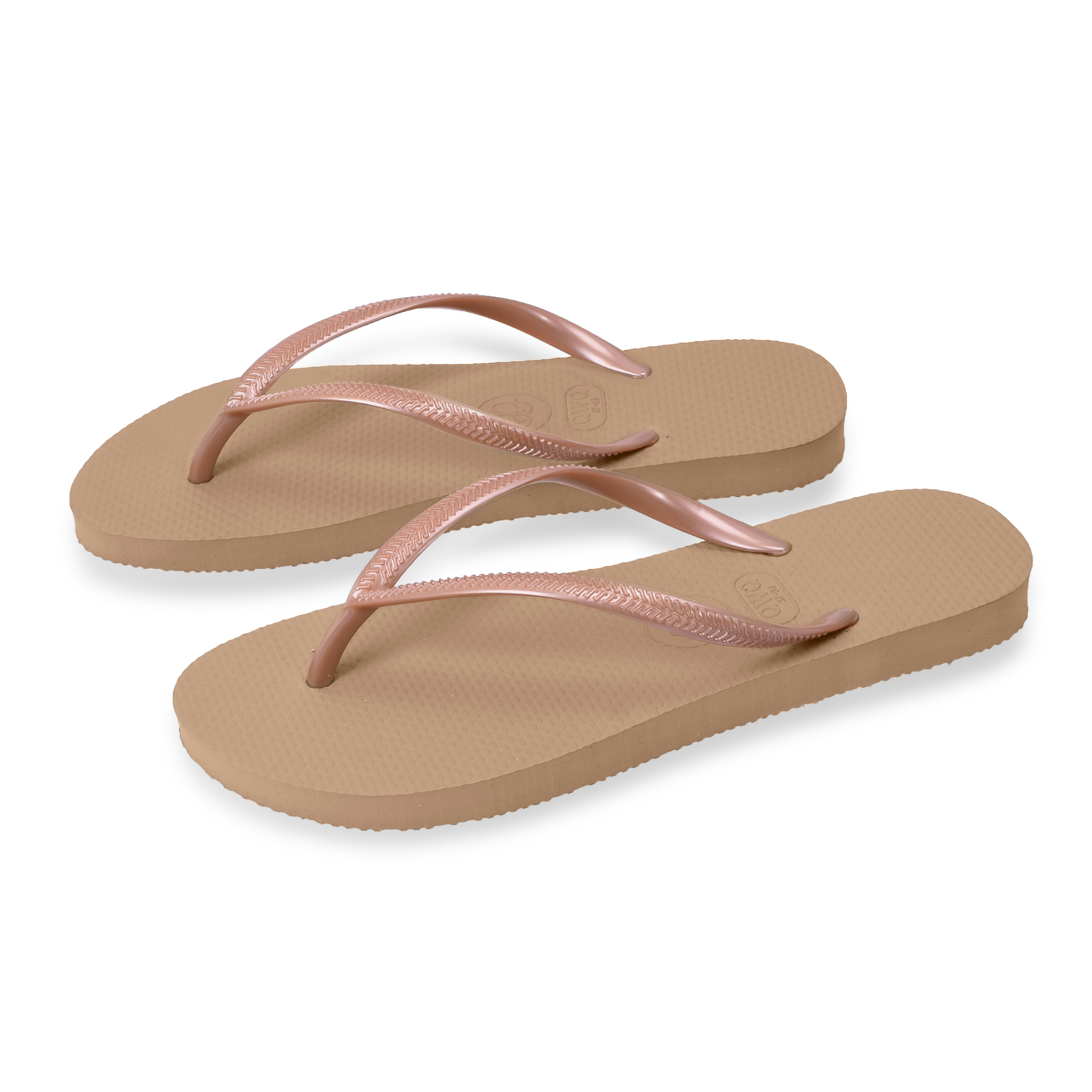 Slim窈窕系列 薔薇金 女款平底人字夾腳拖