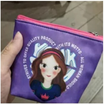 [S] YSW H0XAC08PULNS HEART LUNA TRIANGULAR POUCH,PURPLE/PINK, 8809190123535 (SYW188)