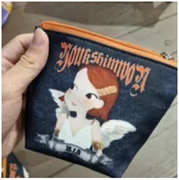 [S] YSW H0XAC08BKRAS ANGEL LIA SMALL TRIANGLE POUCH,BLACK/ORANGE, 8809190123511 (SYW189)