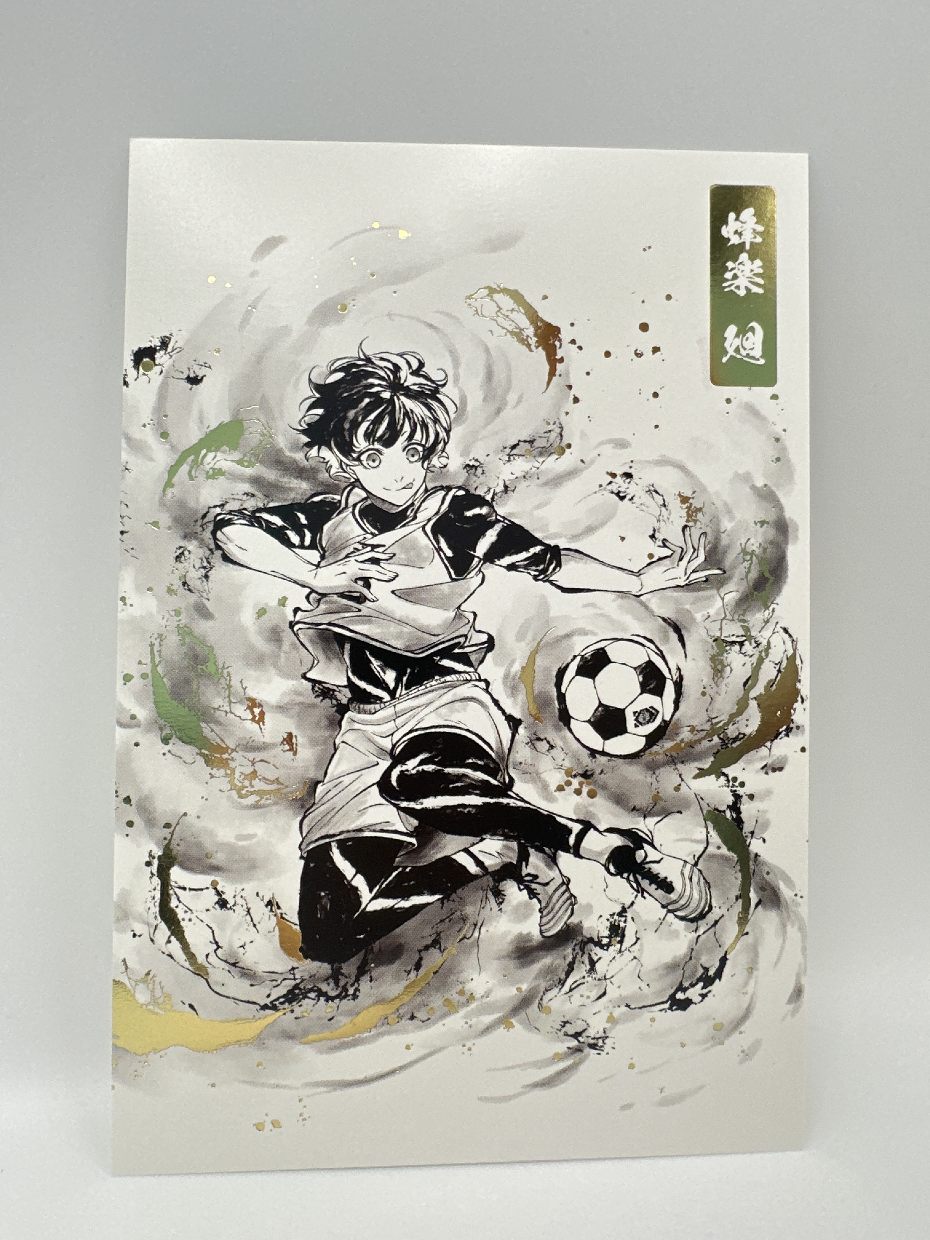 藍色監獄 蜂樂廻 金箔水墨畫 明信片