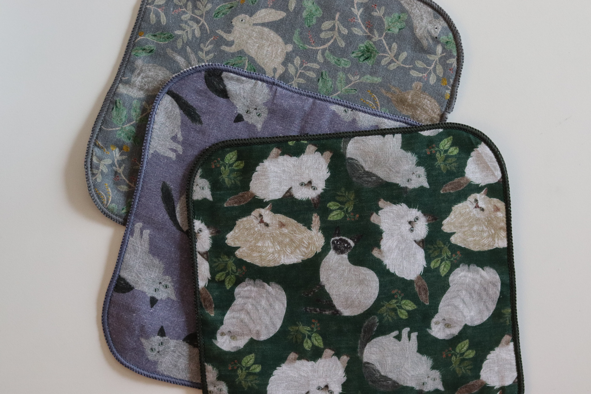 松尾美雪 動物插畫 方巾 毛巾