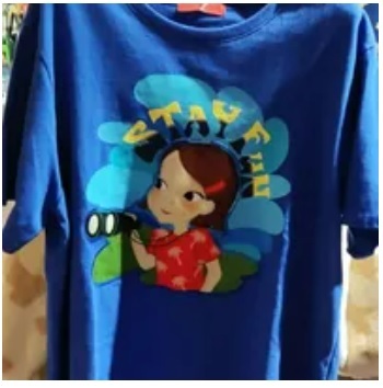 [S] YSW RIA SEA TRAVEL T-SHIRT,BLUE, I2WTS24BLRAF (SYW193)