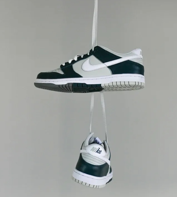 【Luxury】現貨特價 Nike Dunk Low 叢林綠 光滑皮革 荔枝紋 男女款 FB9109-300
