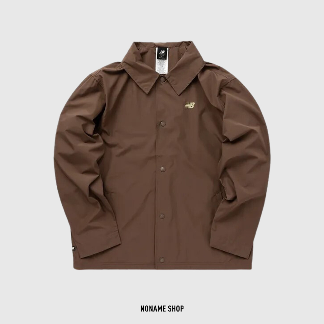 NEW BALANCE 風衣 教練外套 咖啡 (男款)