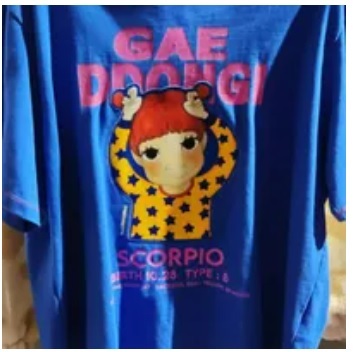 [S] YSW GAEDDONGI MAGAZINE T-SHIRT,BLUE, I2WTS06BLGDF (SYW199)