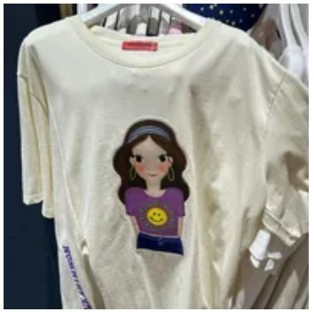 [S] YSW LUNA SIDE SLIT T-SHIRT,CREAM, I2WTS10IVLNF (SYW201)