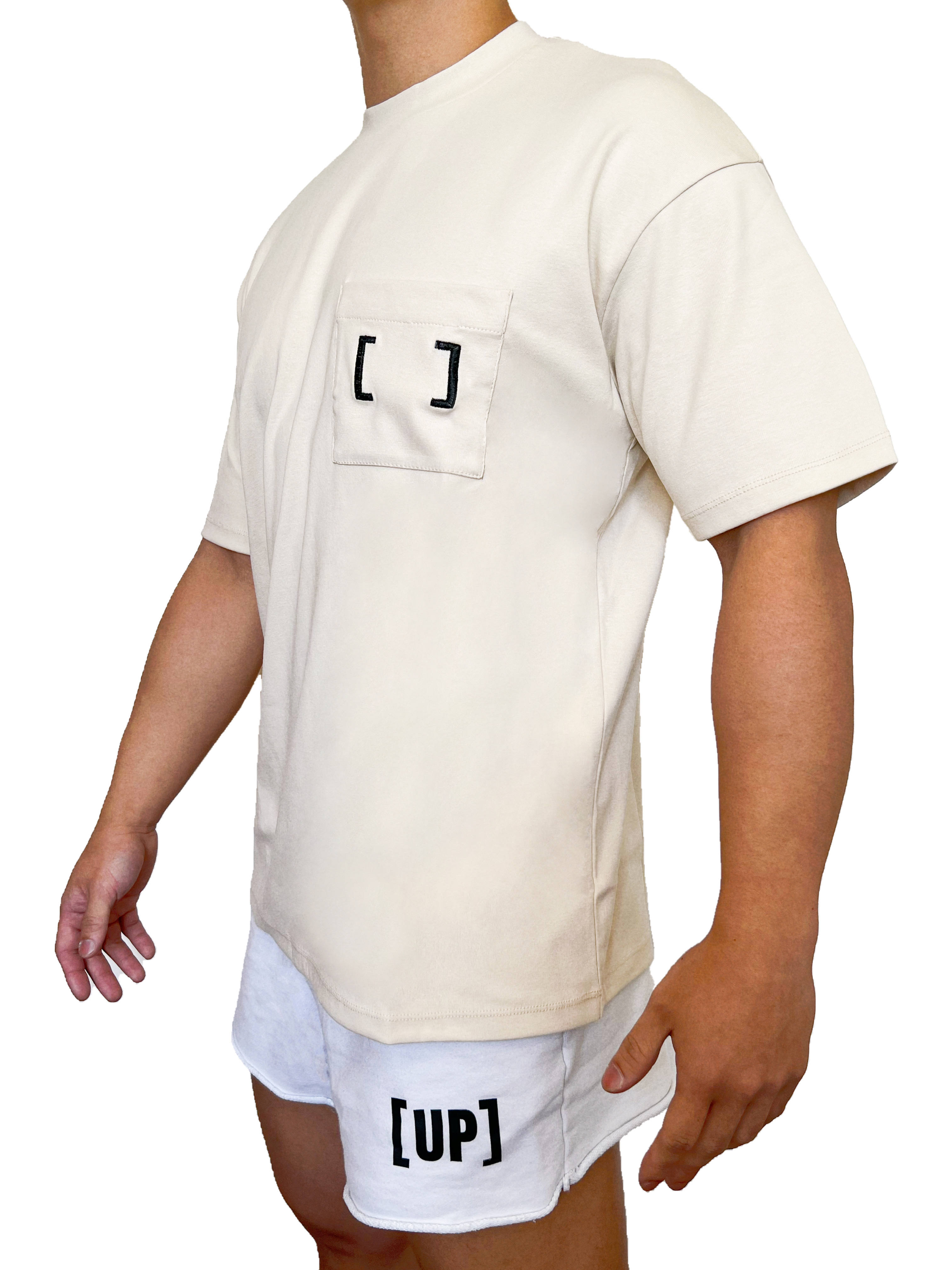 全新色系 - Oversized Tee 寬版落肩T恤 拿鐵米白