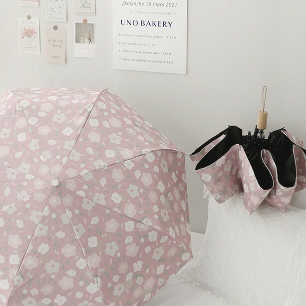 《3195》粉粉小碎花自動摺疊傘