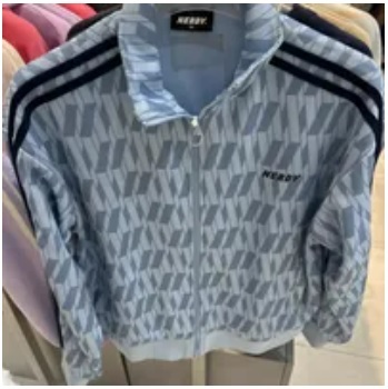 [S] NERDY SYMBOL PATTERN TRACK TOP,SKY BLUE, PNES21KA211403 (SN304)