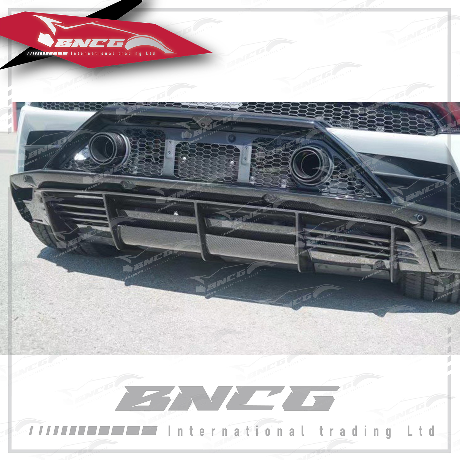 藍寶堅尼 Lamborghini Huracan EVO RWD 乾碳纖維 空力套件 NOVITEC款 後下巴 後導流