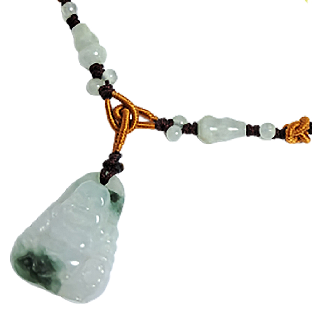 彌勒佛玉佩{微型}中國結項鍊【十方】123471