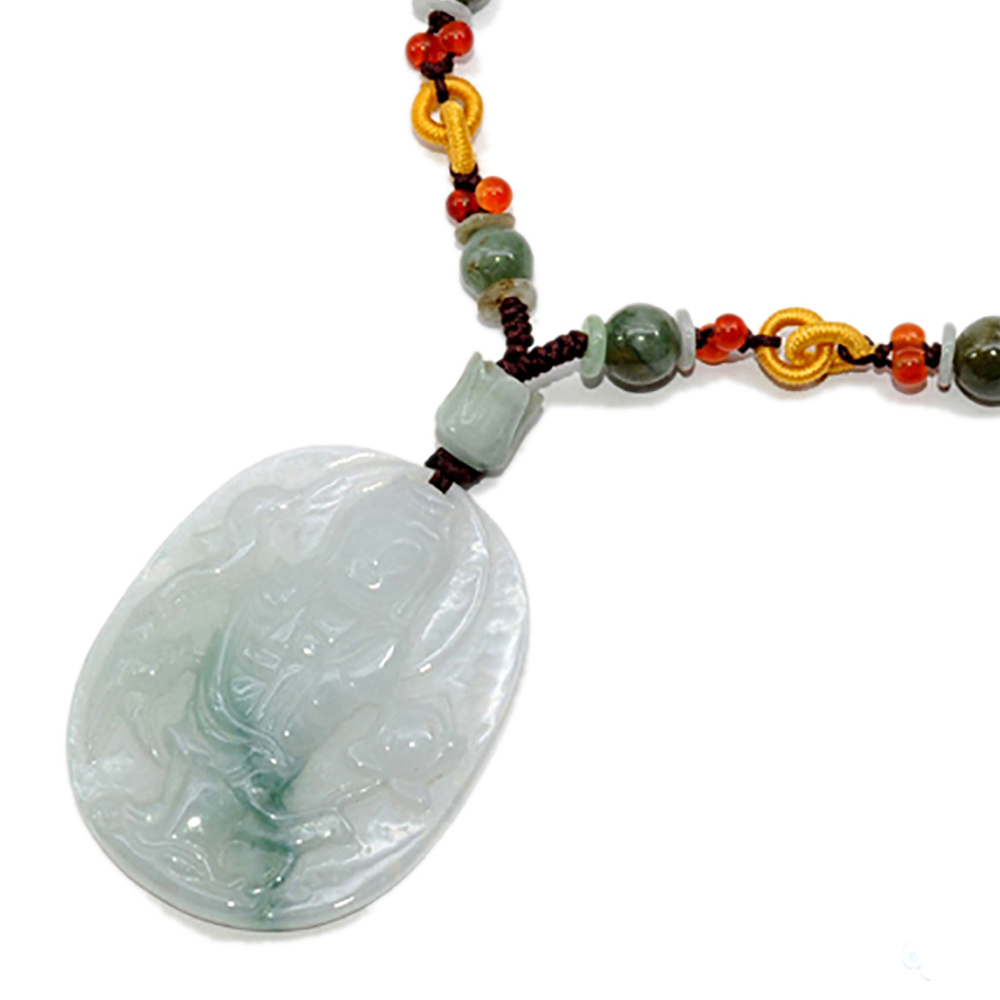 蓮花鳳凰觀音玉佩項鍊【十方】119514