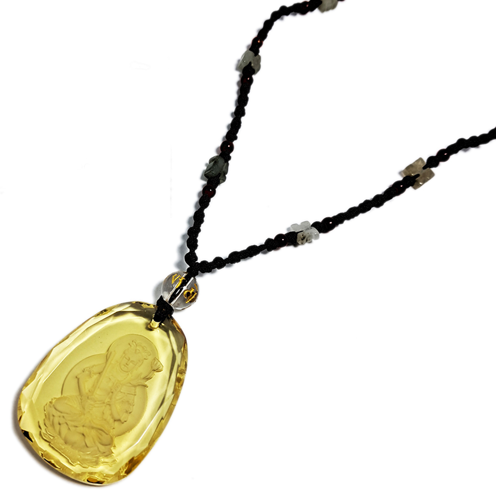 文殊菩薩{黃晶}中國結項鍊【十方】128969