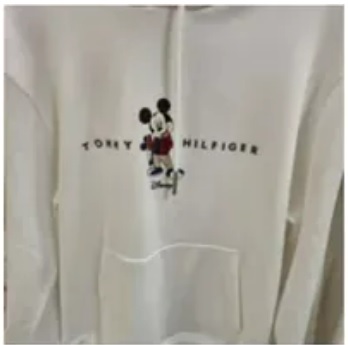 [IMPERFECTION] TOMMY HILFIGER DISNEYXTOMMY MEN'S MICKEY MOUSE LOGO BRUSHED HOODIE,WHITE, 78J9216-100 [FINAL SALE] (SDF1145)