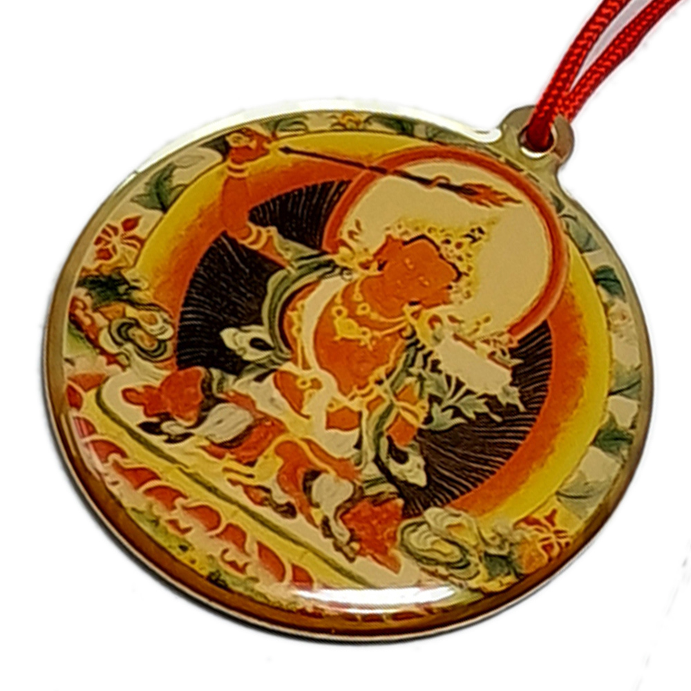 文殊菩薩{彩繪}銅佛牌【十方】130007