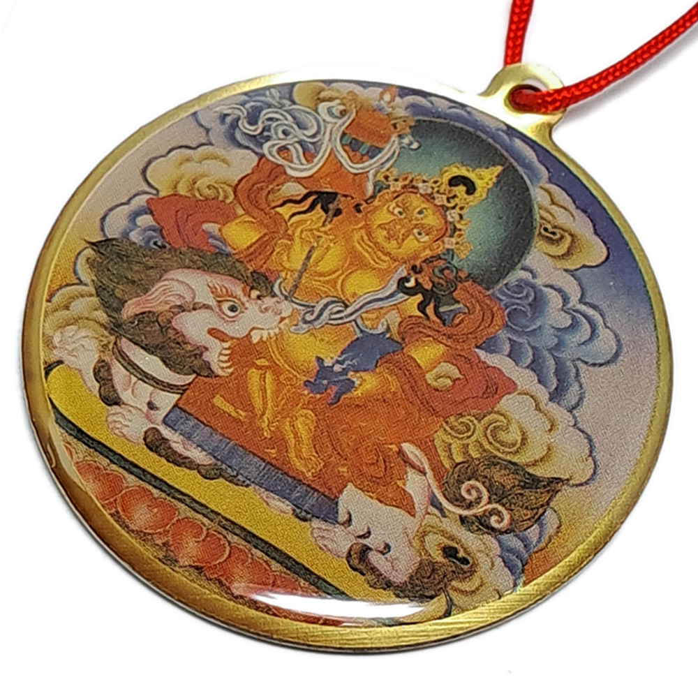 財寶天王{彩繪}銅佛牌【十方】130004