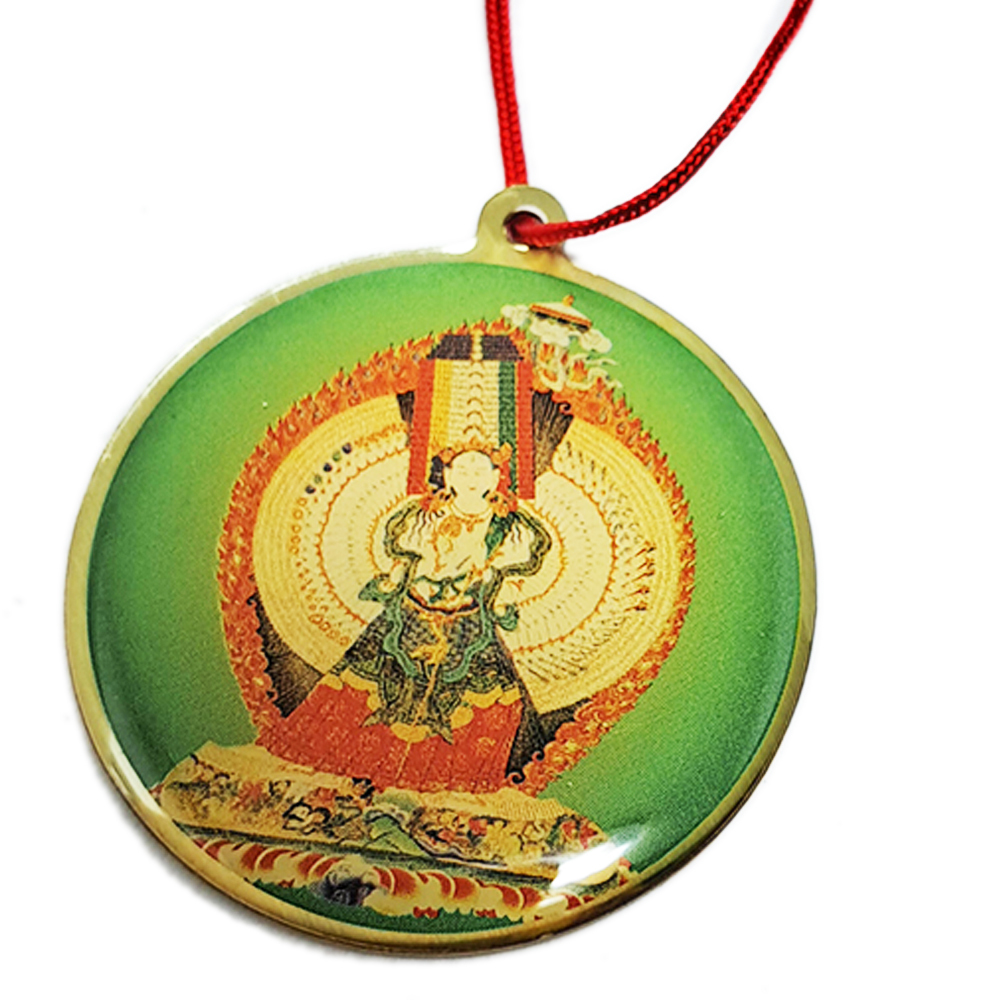 大白傘蓋佛母{彩繪}銅佛牌【十方】130002