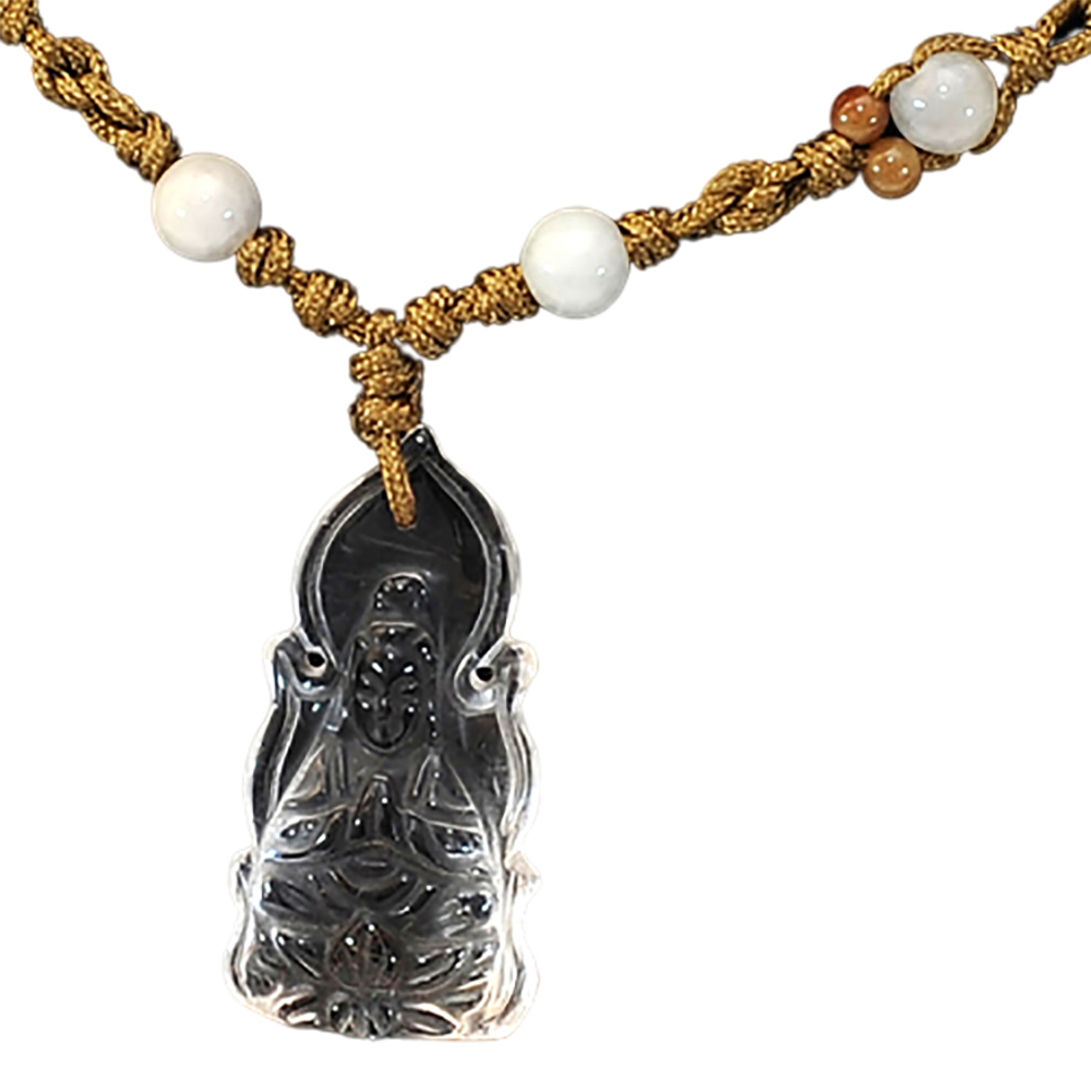 福慧觀音{髮晶}中國結項鍊【十方】133190