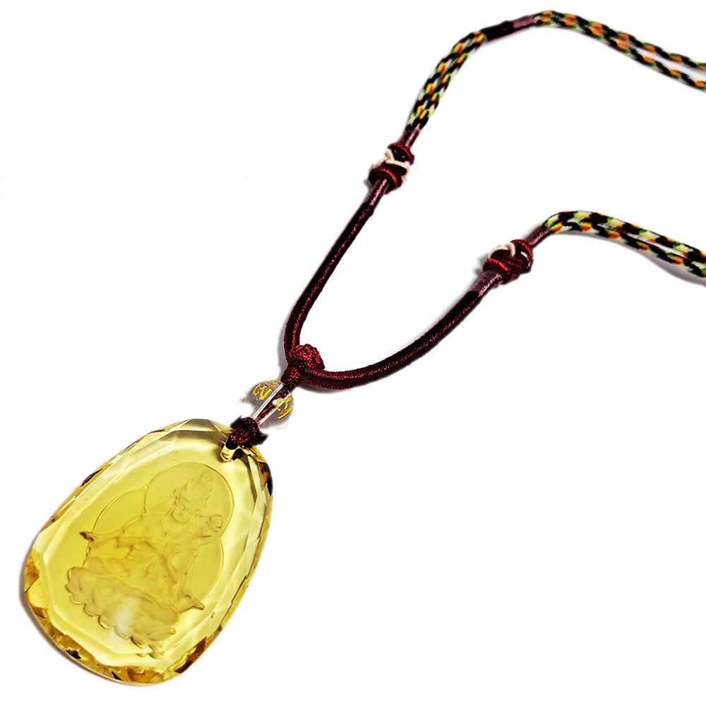 大勢至菩薩{黃晶}中國結項鍊【十方】134466