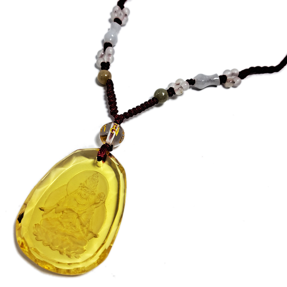 大勢至菩薩{黃晶}中國結項鍊【十方】134462