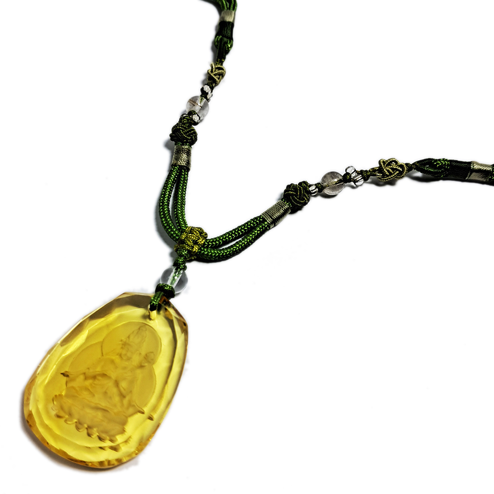 大勢至菩薩{黃晶}中國結項鍊【十方】134464