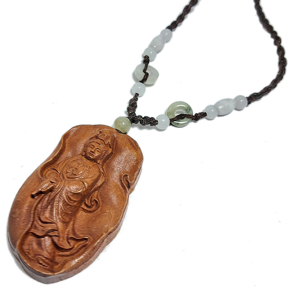 自在觀音{桃木}中國結項鍊【十方】134278