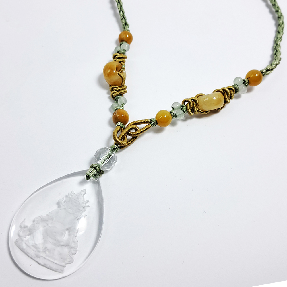 黃財神{水晶}中國結項鍊【十方】134627