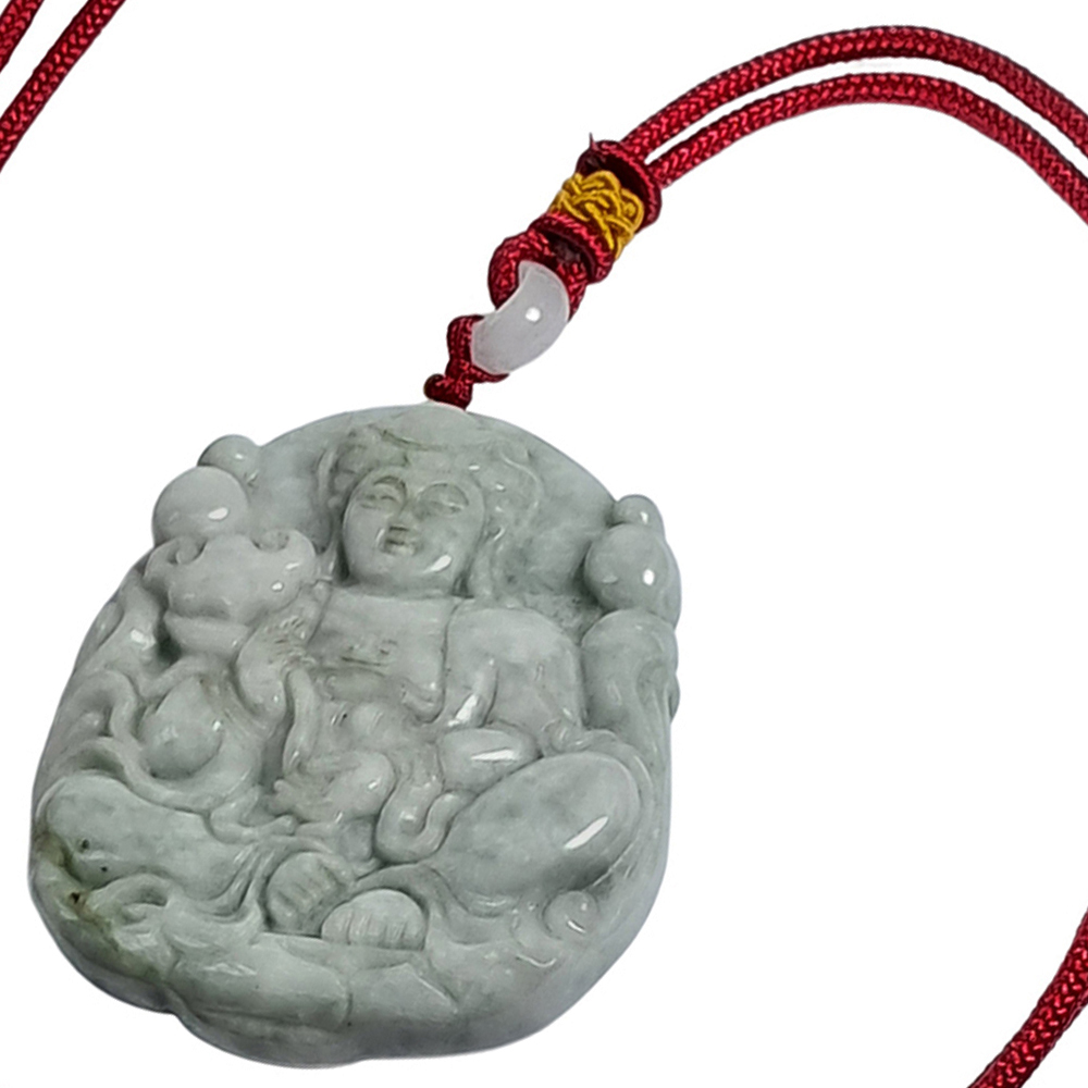 蓮花觀音{緬甸玉}玉珮【十方】135410