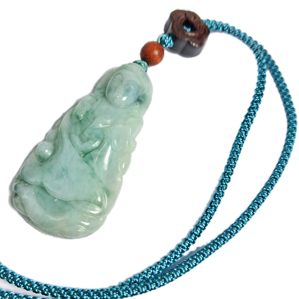 觀音{緬甸玉飄花}項鍊【十方】135743