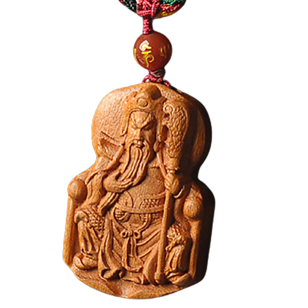  關聖帝君{桃木}五色線項鍊【十方】135565