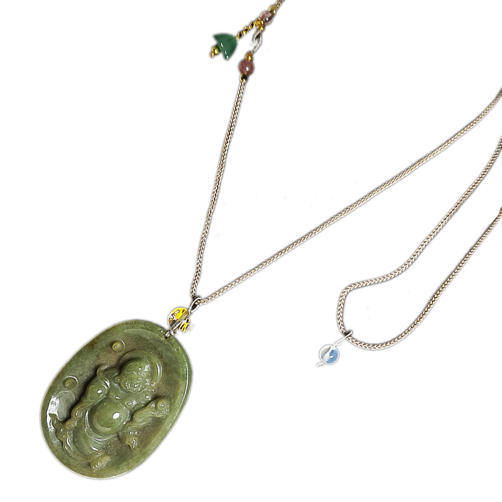 彌勒佛玉珮中國結項鍊【十方】136949