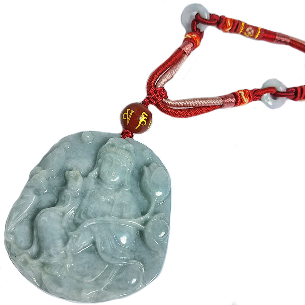 自在觀音{芙蓉綠}玉珮【十方】137029