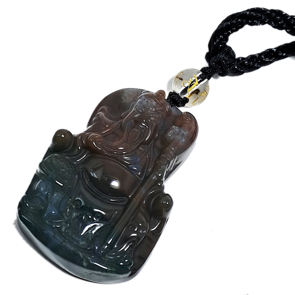 關聖帝君{印度瑪瑙}項鍊【十方】137617