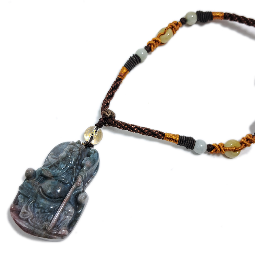 關聖帝君{印度瑪瑙}項鍊【十方】137619