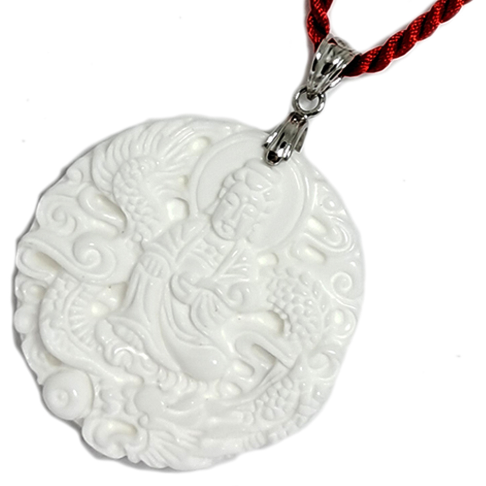 騎龍觀音{硨磲} 項鍊【十方】141100