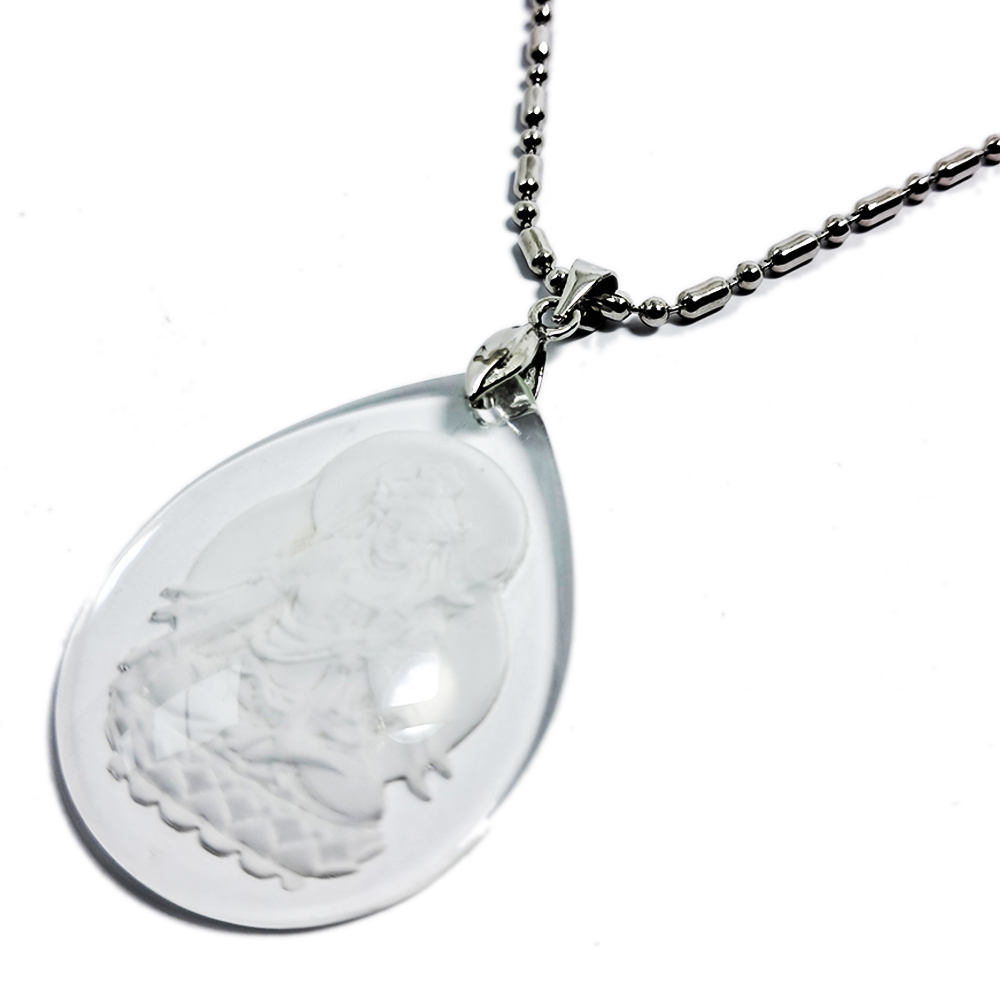 大勢至菩薩水晶墜+鋼項鍊【十方】145199