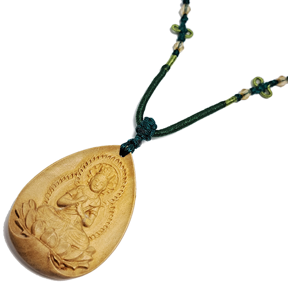 大日如來 黃楊木雕中國結項鍊【十方】145481