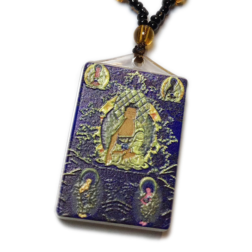 南無本師釋迦牟尼佛{極彩浮雕}琉璃項鍊【十方】148988