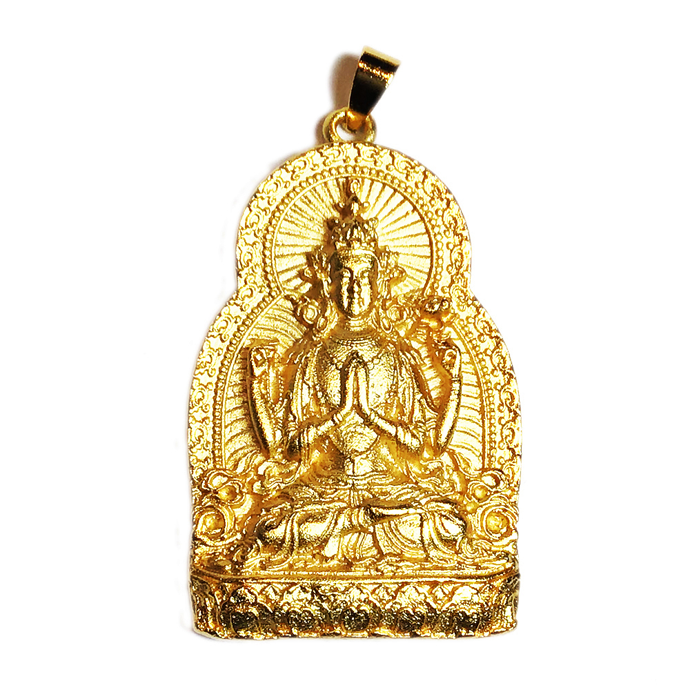 四臂觀音 越南沙金 墜飾【十方】149459