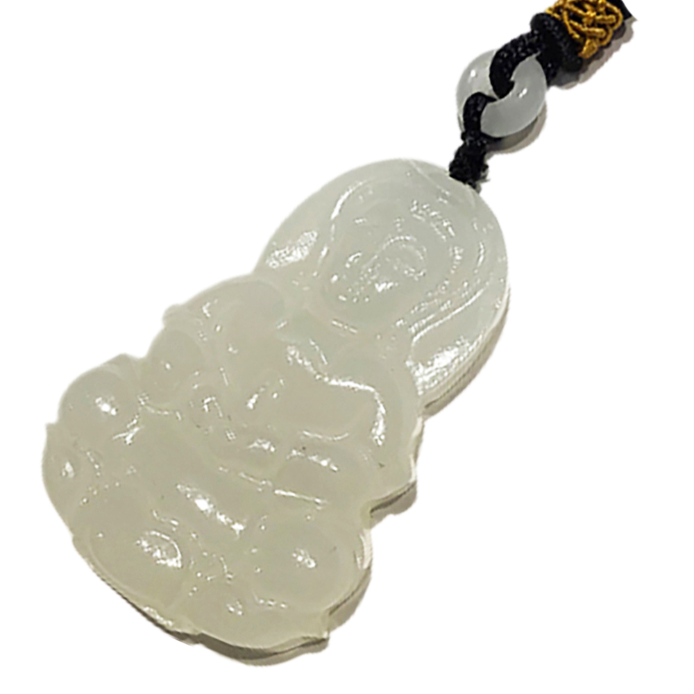 白衣觀音{白玉} 咖啡色中國結項鍊【十方】149722