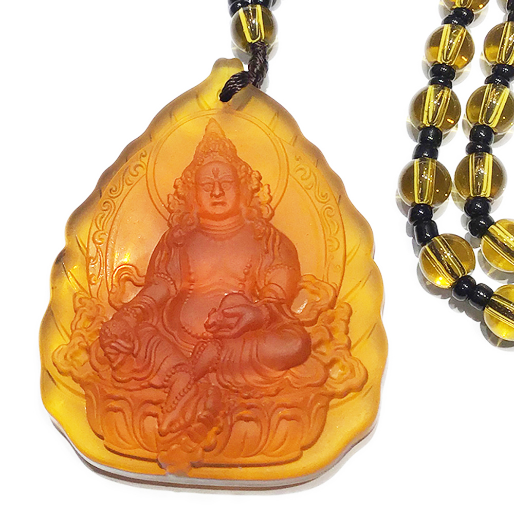 黃財神 琉璃水晶項鍊【十方】149677