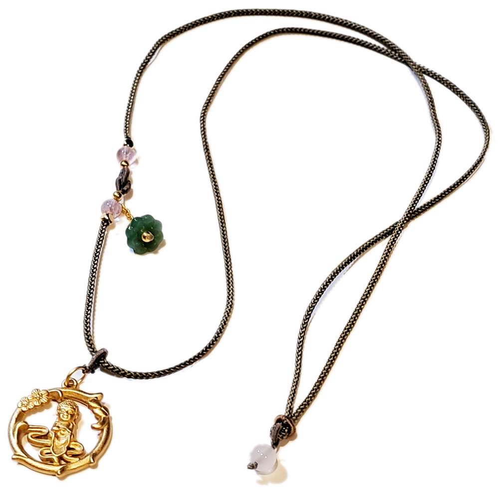 金觀音坐連 沙金 墜飾【十方】151147