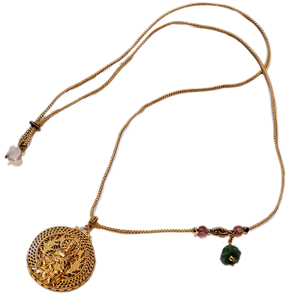 金縷花雕佛陀 沙金 墜飾【十方】151149