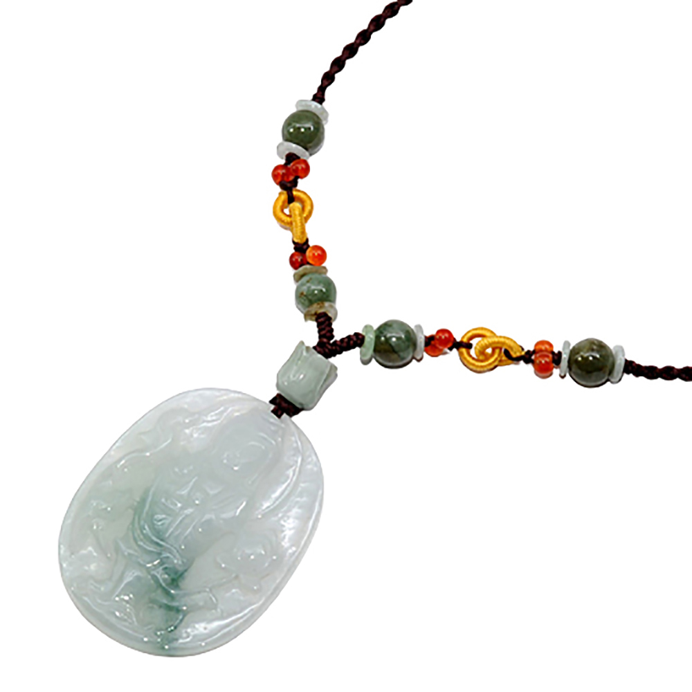 蓮花鳳凰觀音玉佩項鍊【十方】119514