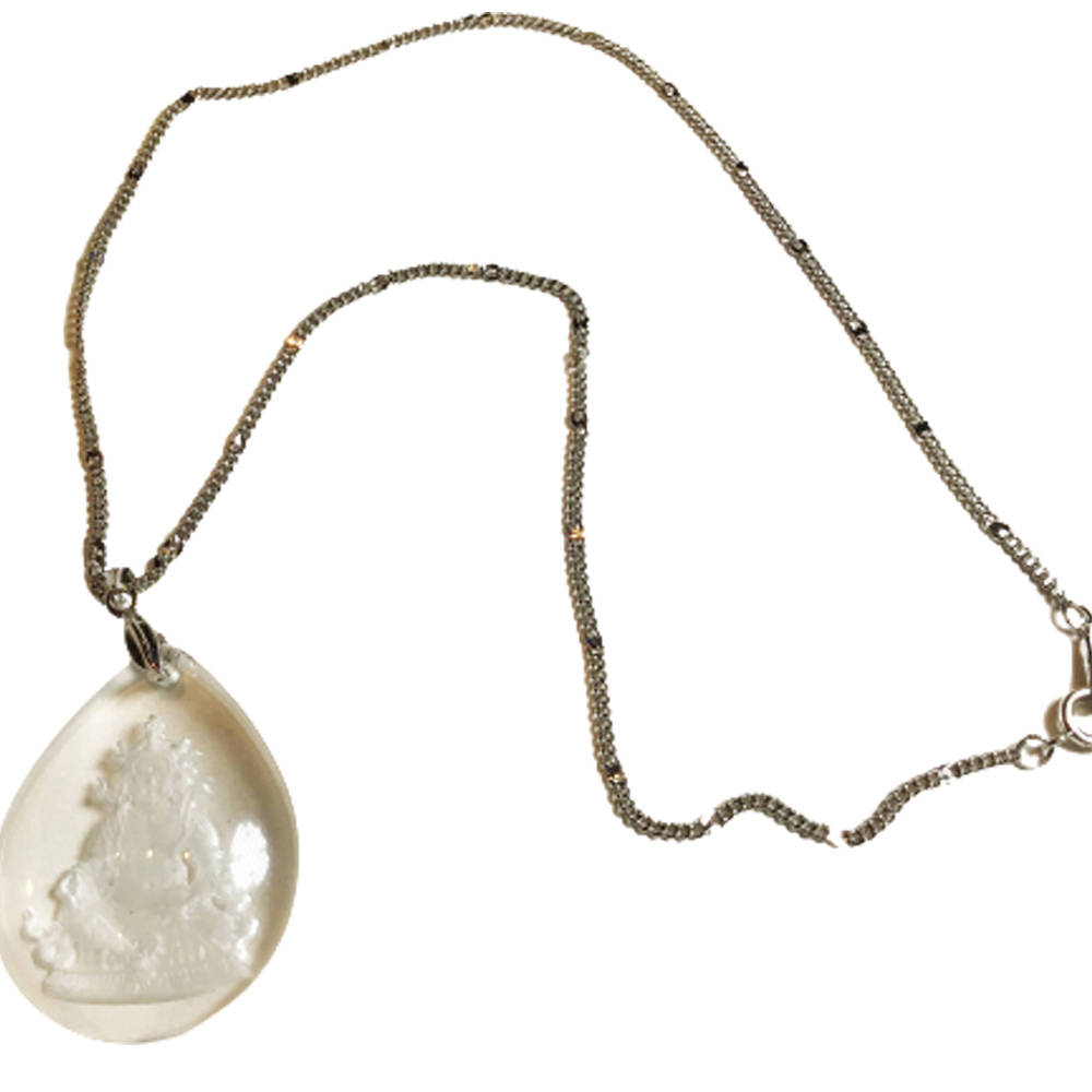 黃財神水晶墜鋼項鍊【十方】119826