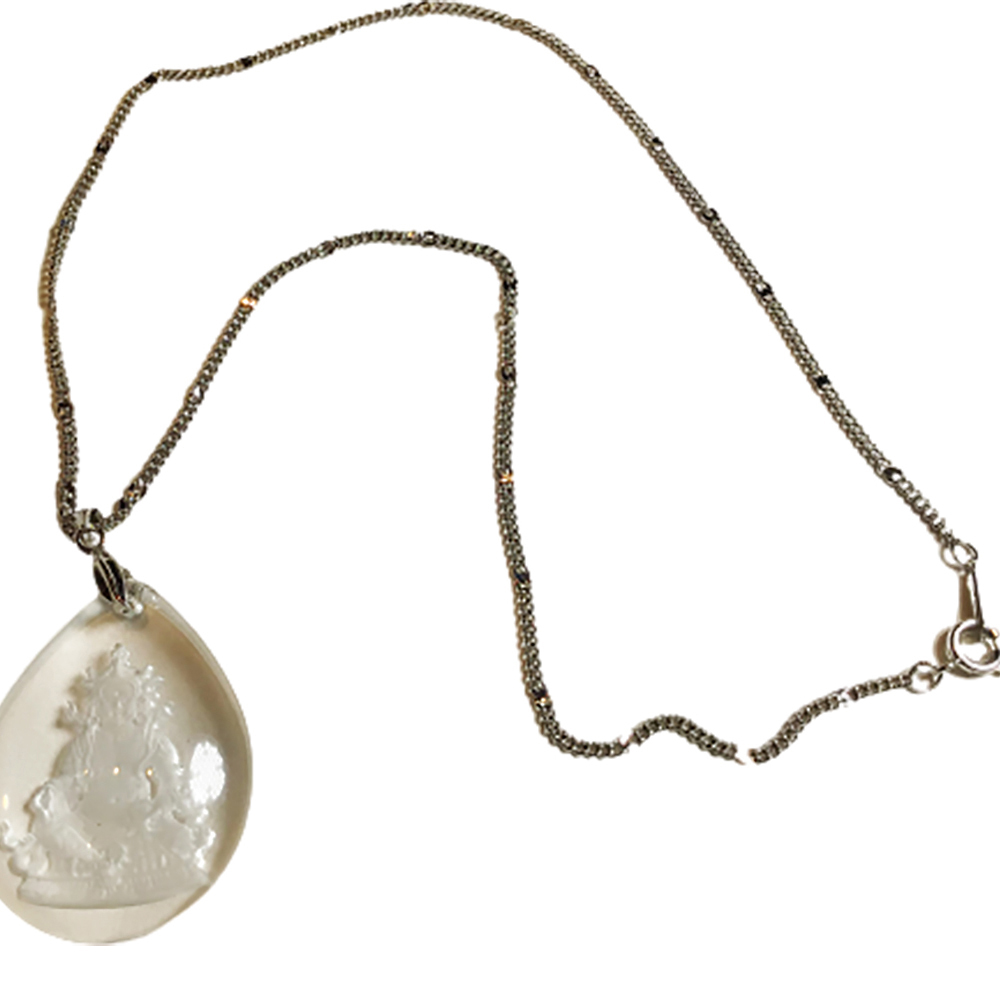 黃財神水晶墜鋼項鍊【十方】119826