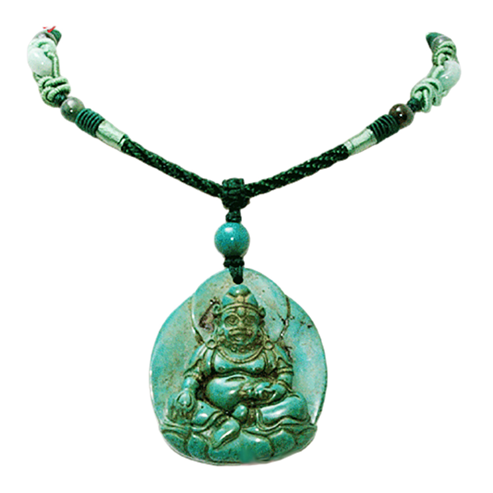 黃財神{綠松石}&中國結項鍊【十方】121776