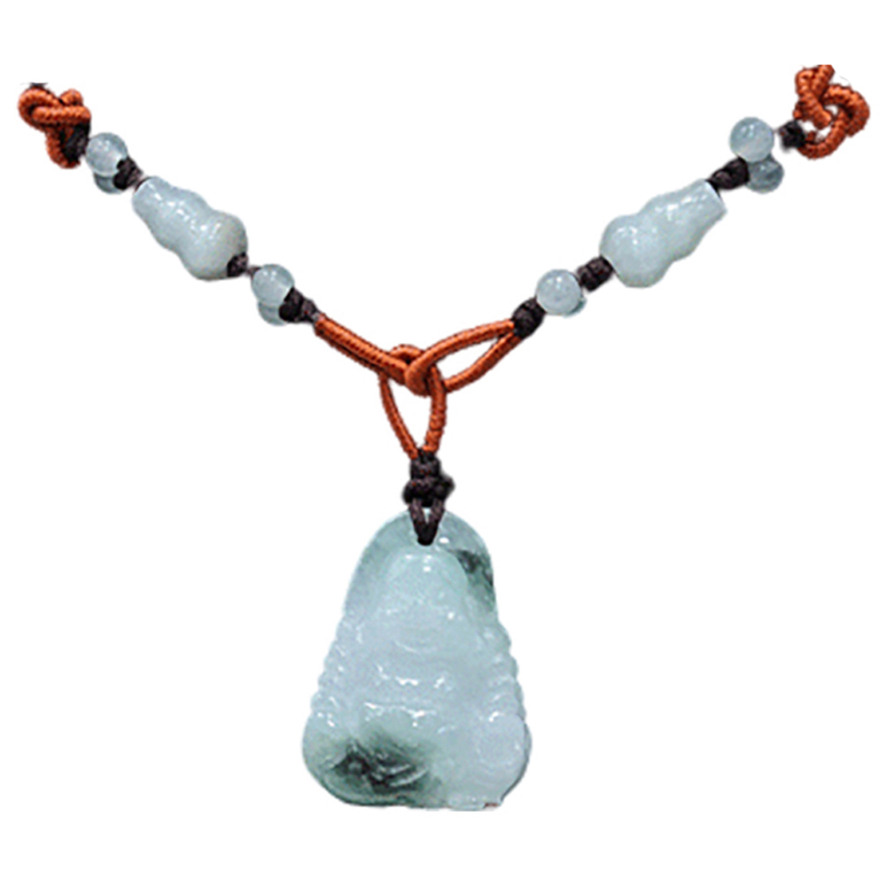 彌勒佛玉佩{微型}中國結項鍊【十方】123471