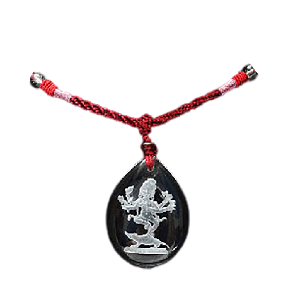 紅財神水晶墜中國結項鍊【十方】123729