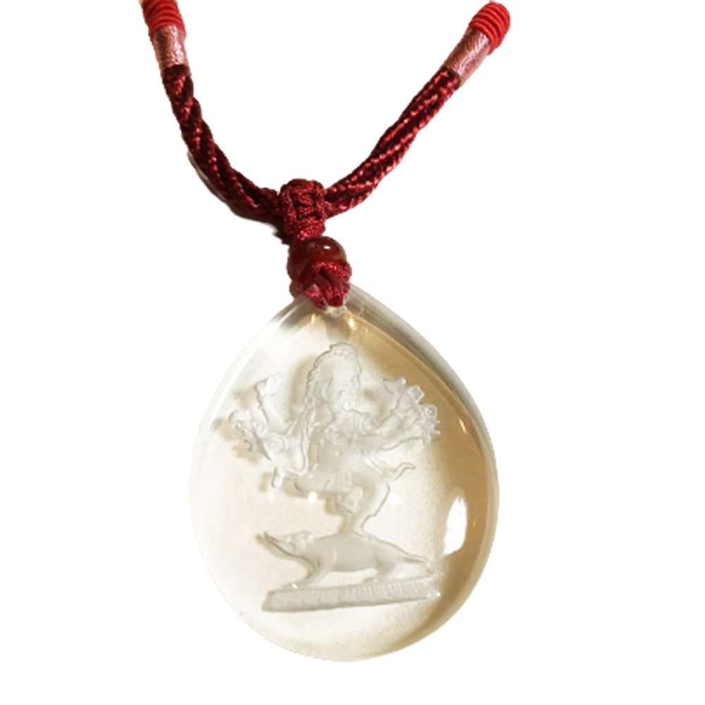 紅財神水晶墜中國結項鍊【十方】123729